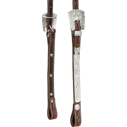 Silver Royal Double Ear Headstall with Diamond Tooling