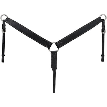 Silver Royal Harness Leather Breastcollar
