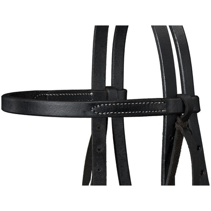 Royal King Harness Leather Browband Headstall with Tie Ends
