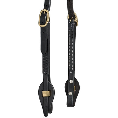 Royal King Harness Leather Ear Headstall with Quick Change Ends
