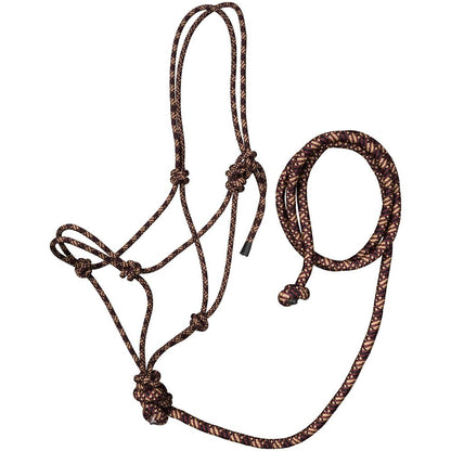 Tough1 Tri-Color Rope Halter with Lead