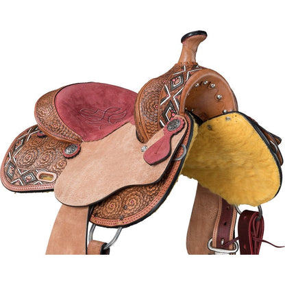 Tough1 Youth Dahlias & Diamonds Barrel Saddle