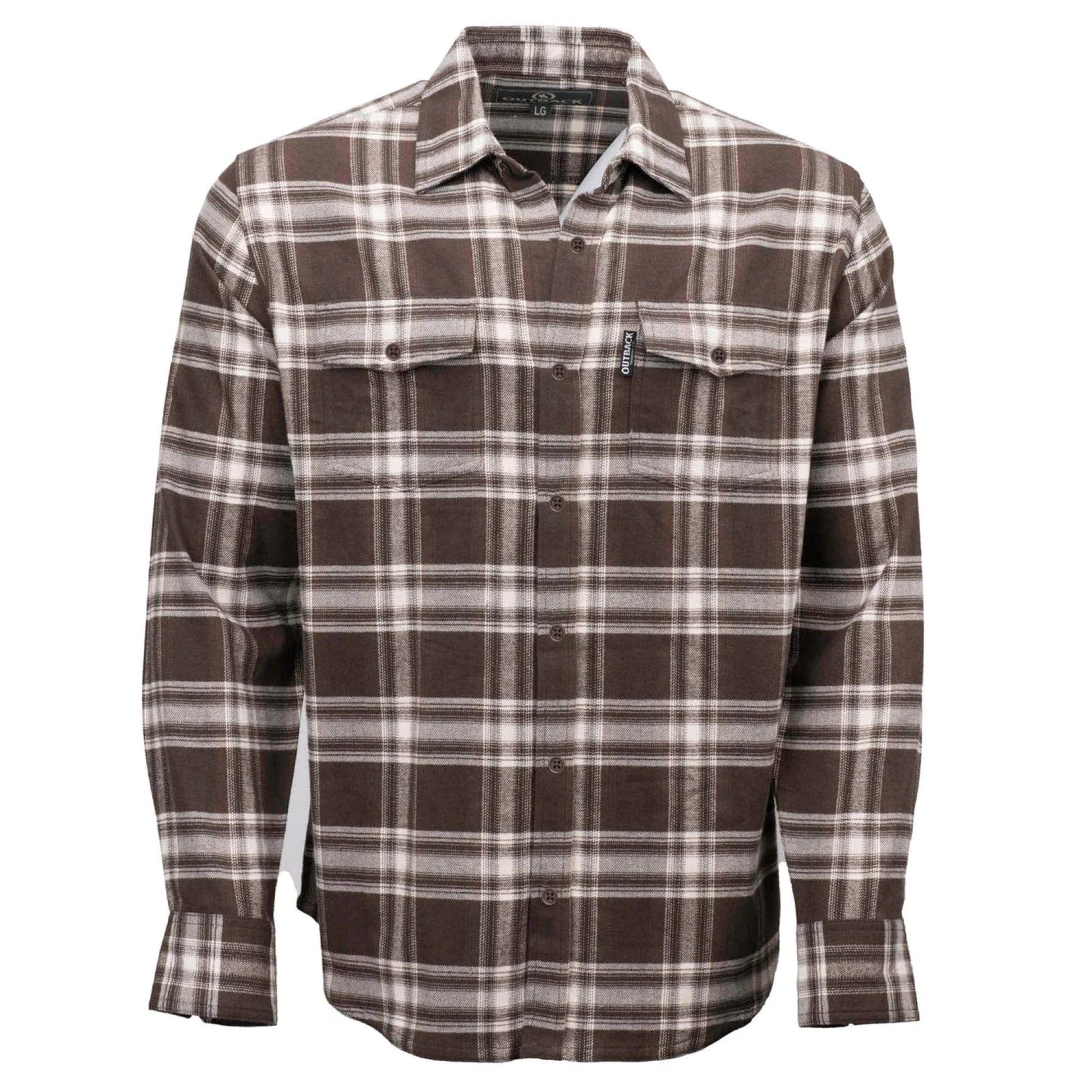 Outback Trading Mens Cotton Plaid Outback Shirt