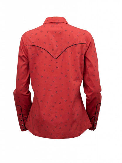 Outback Trading Ladies Cattle Brand Shirt