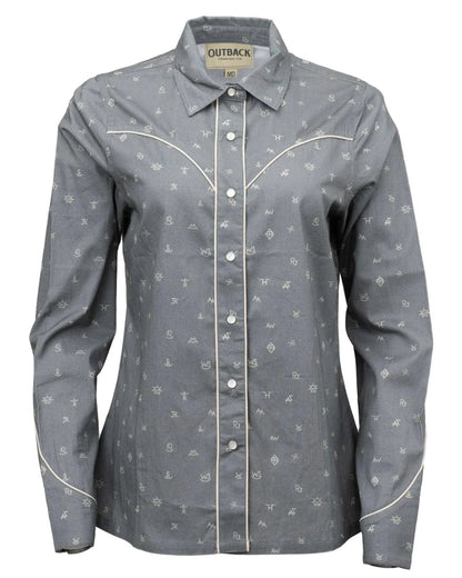 Outback Trading Ladies Cattle Brand Shirt