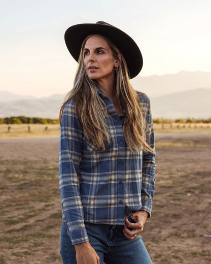 Outback Trading Ladies Cotton Plaid Outback Shirt