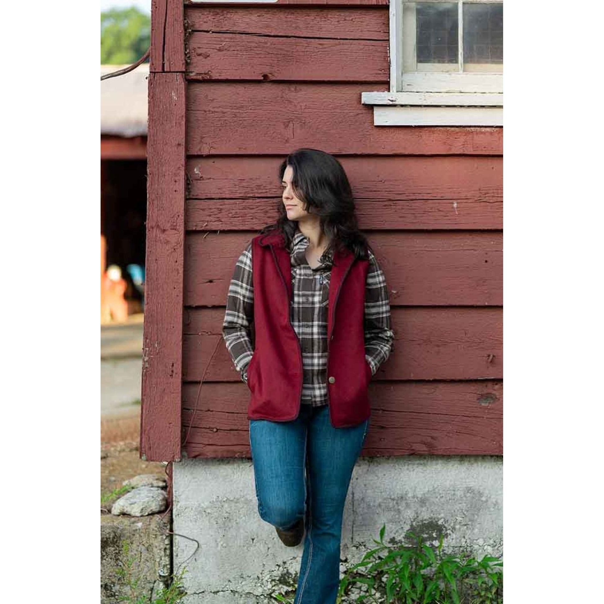 Outback Trading Ladies Cotton Plaid Outback Shirt