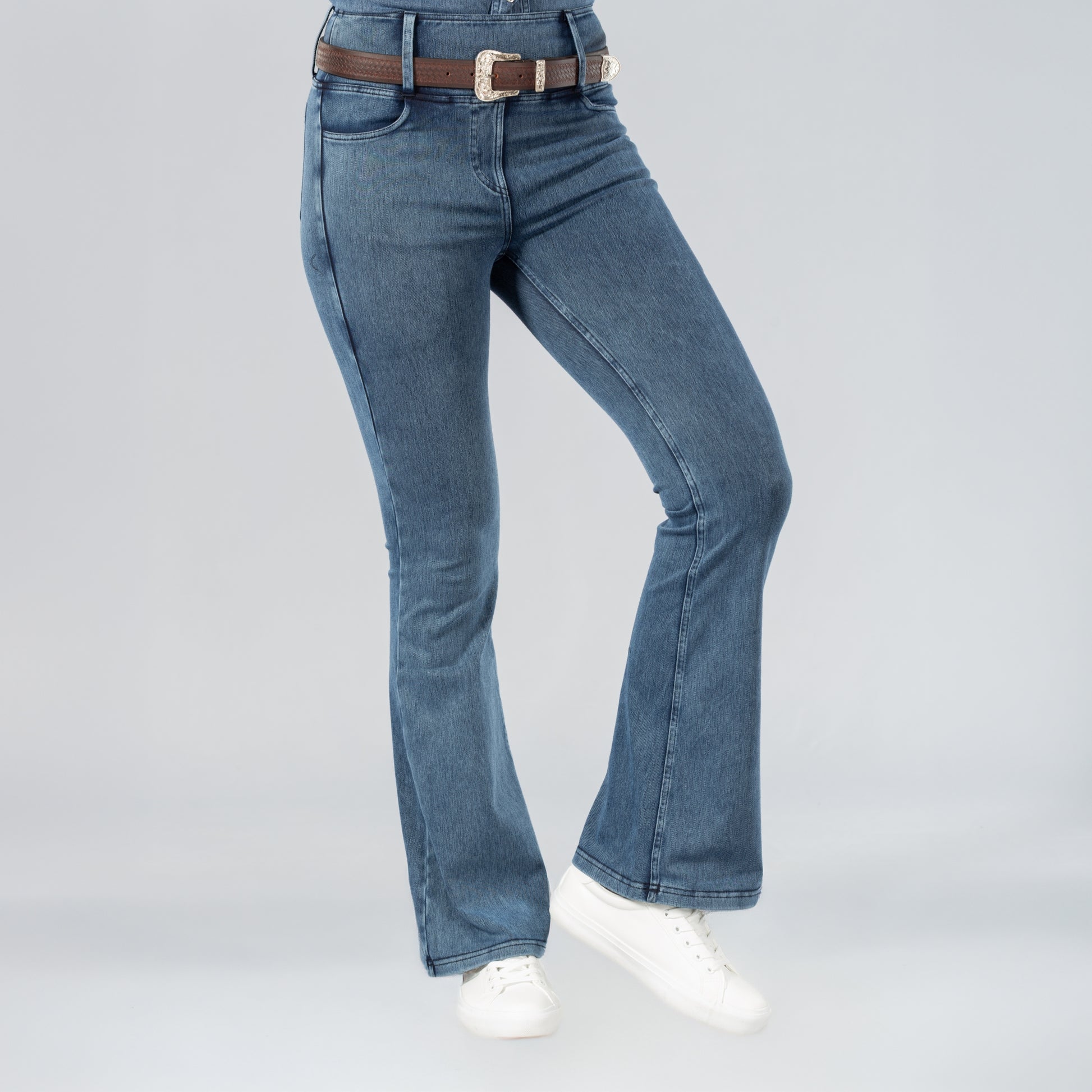 Horze Emery Ladies Western Denim-Look Bootcut Tights