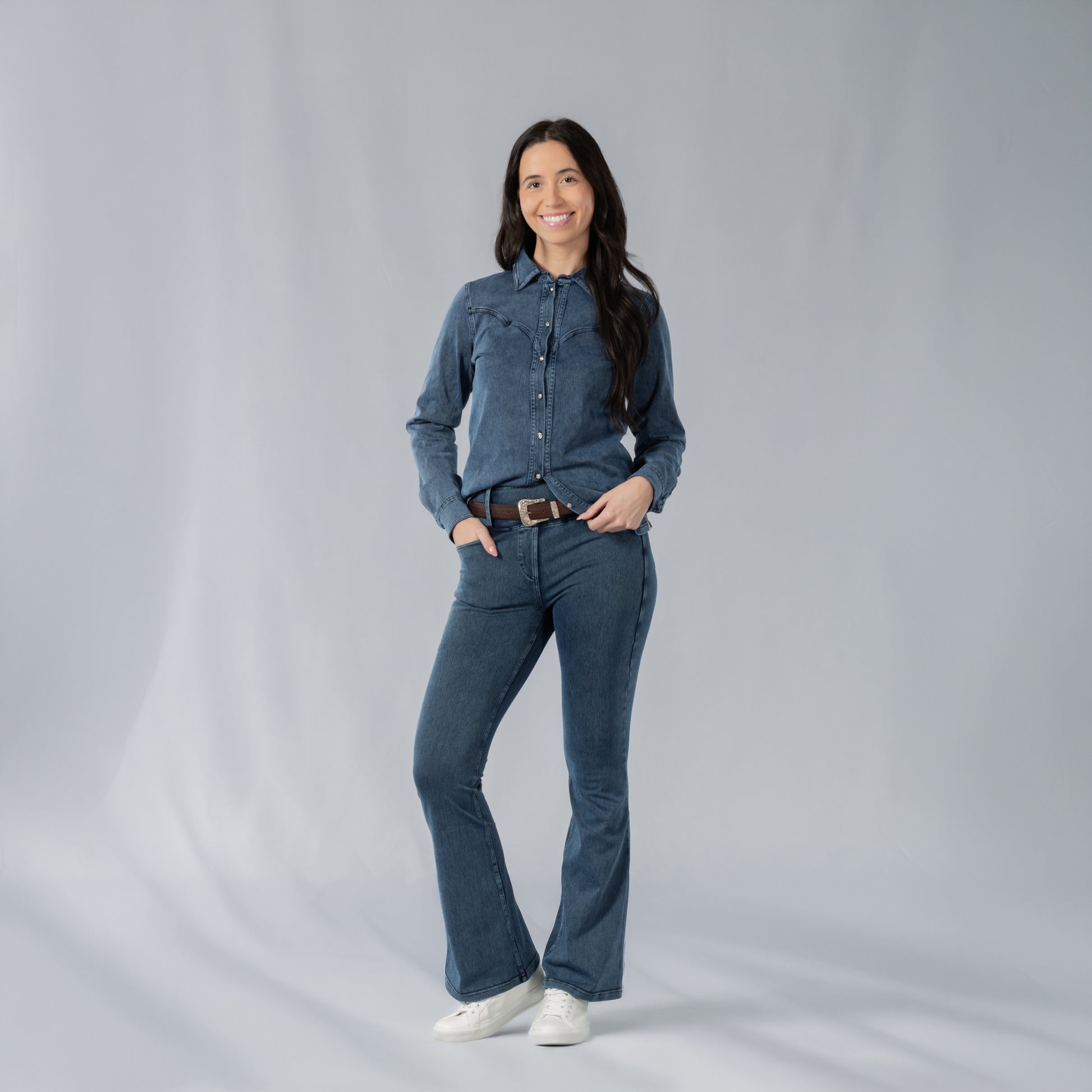 Horze Emery Ladies Western Denim-Look Bootcut Tights