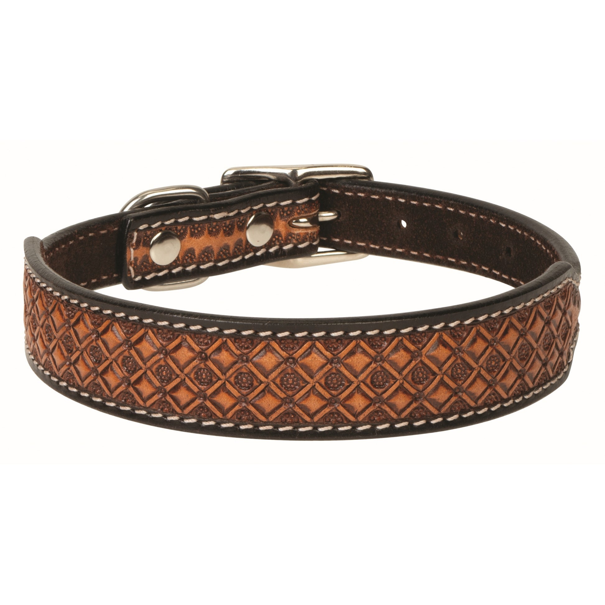 Weaver Floret Tooled Dog Collar