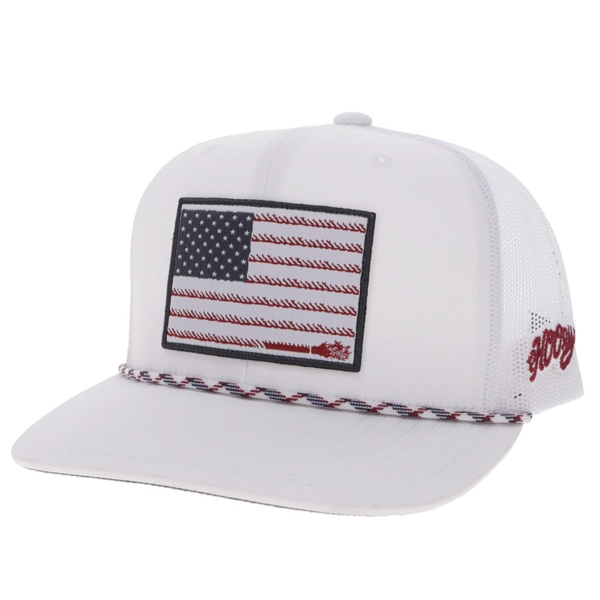 Hooey Liberty Roper 6-Panel Trucker Hat with Flag Patch