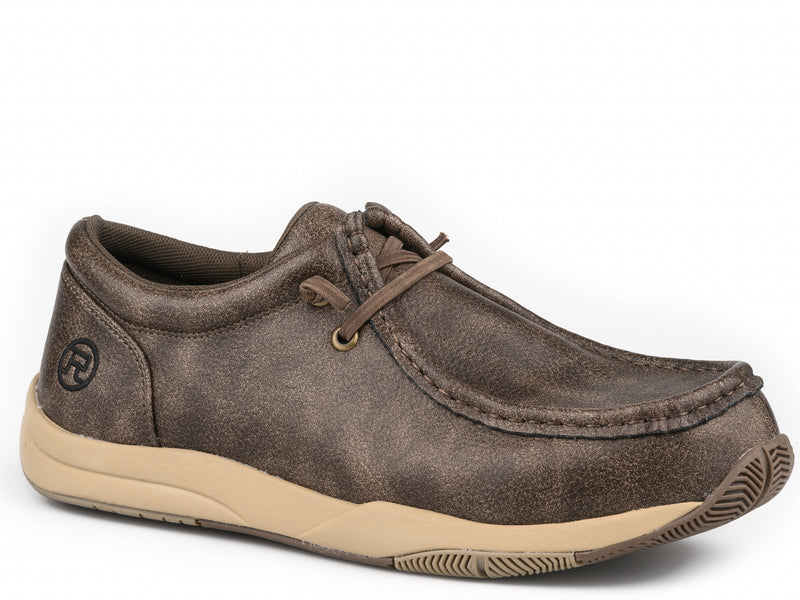 Roper Mens Faux Leather Upper Chukka Shoes