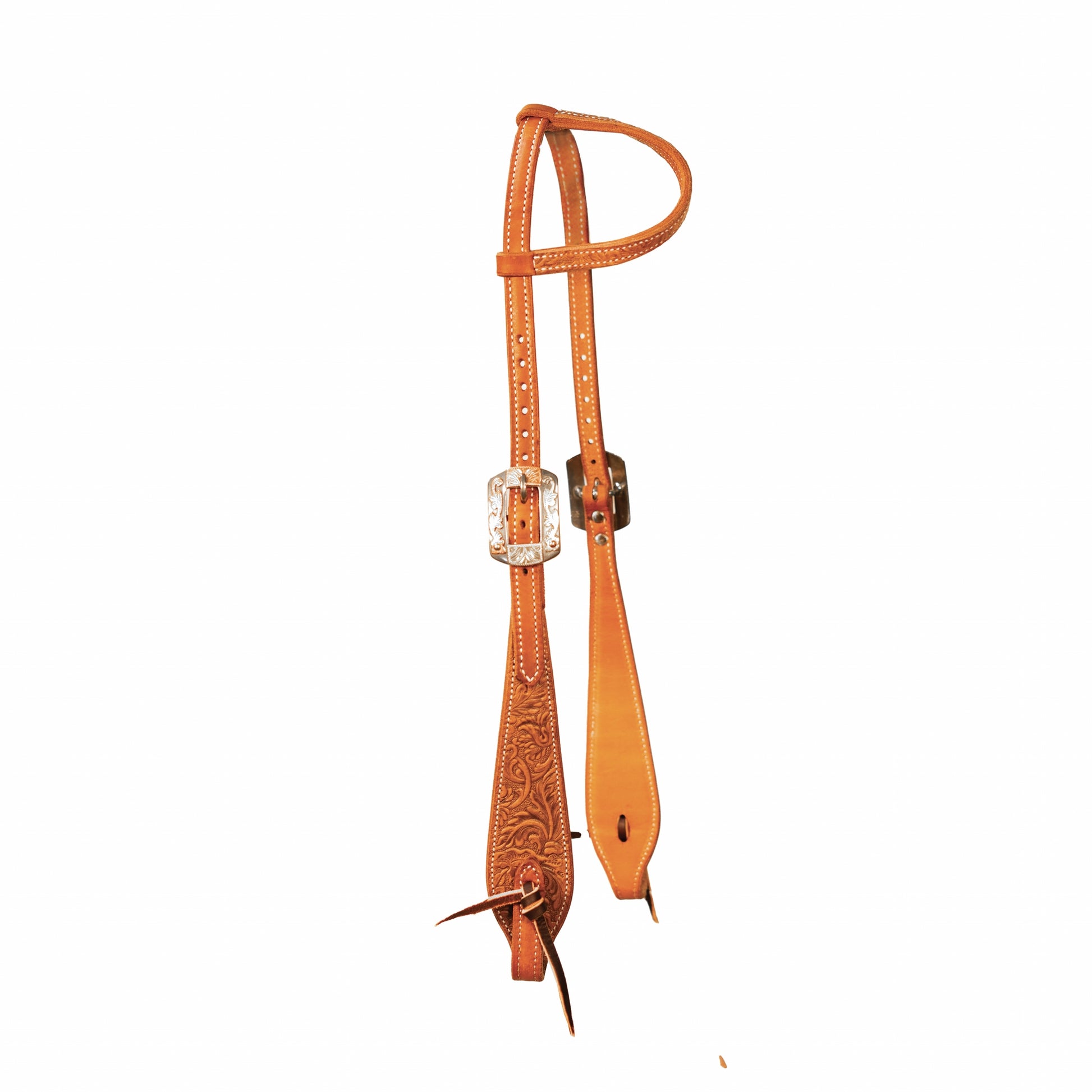 Professionals Choice One-Ear Swell Cheek Natural Floral Headstall
