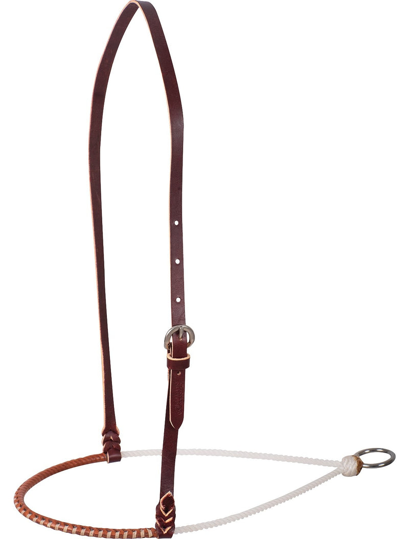 Martin Saddlery Single Rope Noseband Rope with Harness Leather Cover