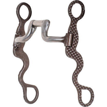 Classic Equine Square Hinge Port Calvary Shank Rasp Design