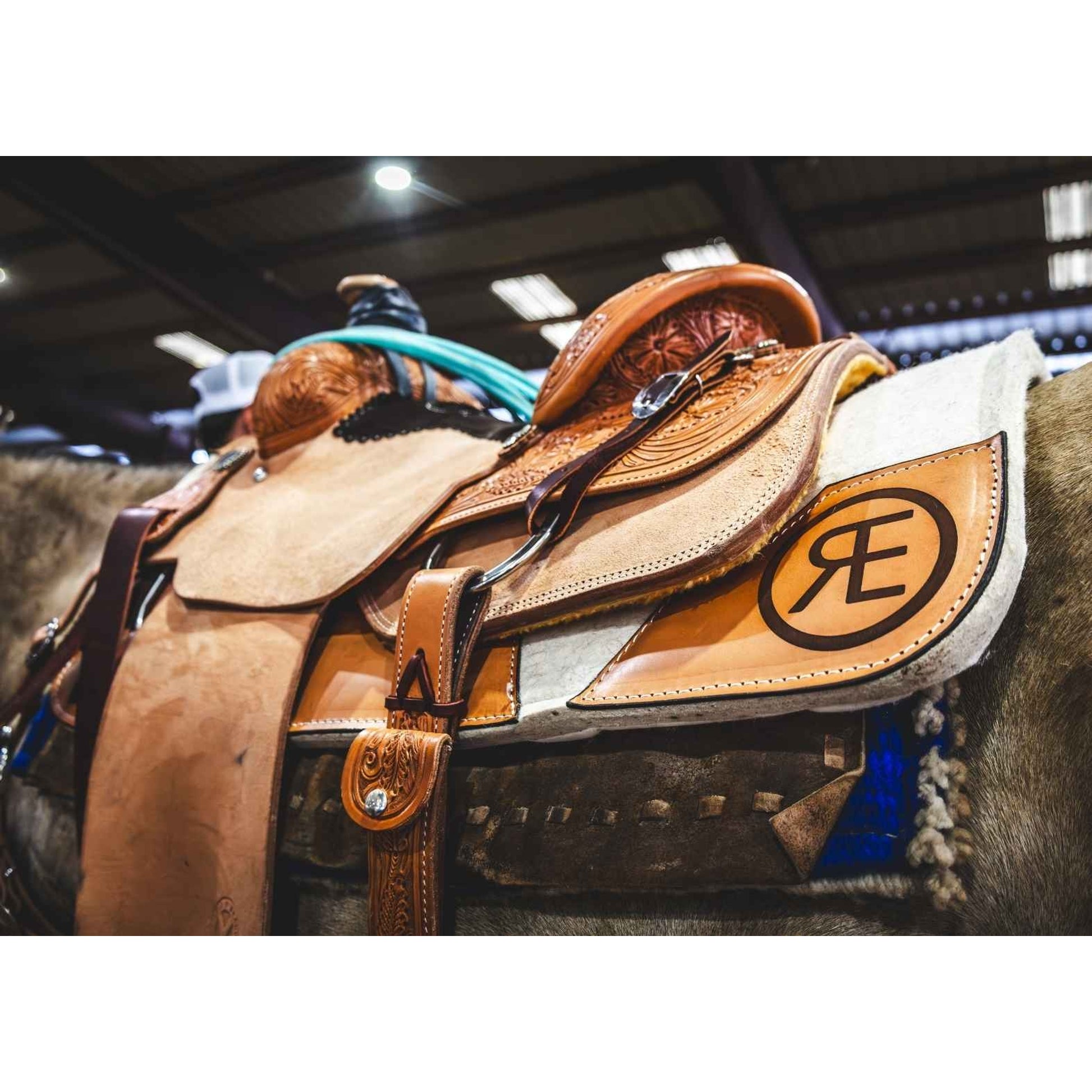 Circle Y PRCA 1/4 Tooled Team Roper Wyoming Saddle