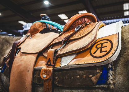 Circle Y PRCA 1/4 Tooled Team Roper Wyoming Saddle