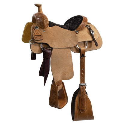 Circle Y PRCA 1/8 Tooled Team Roper Wyoming Saddle