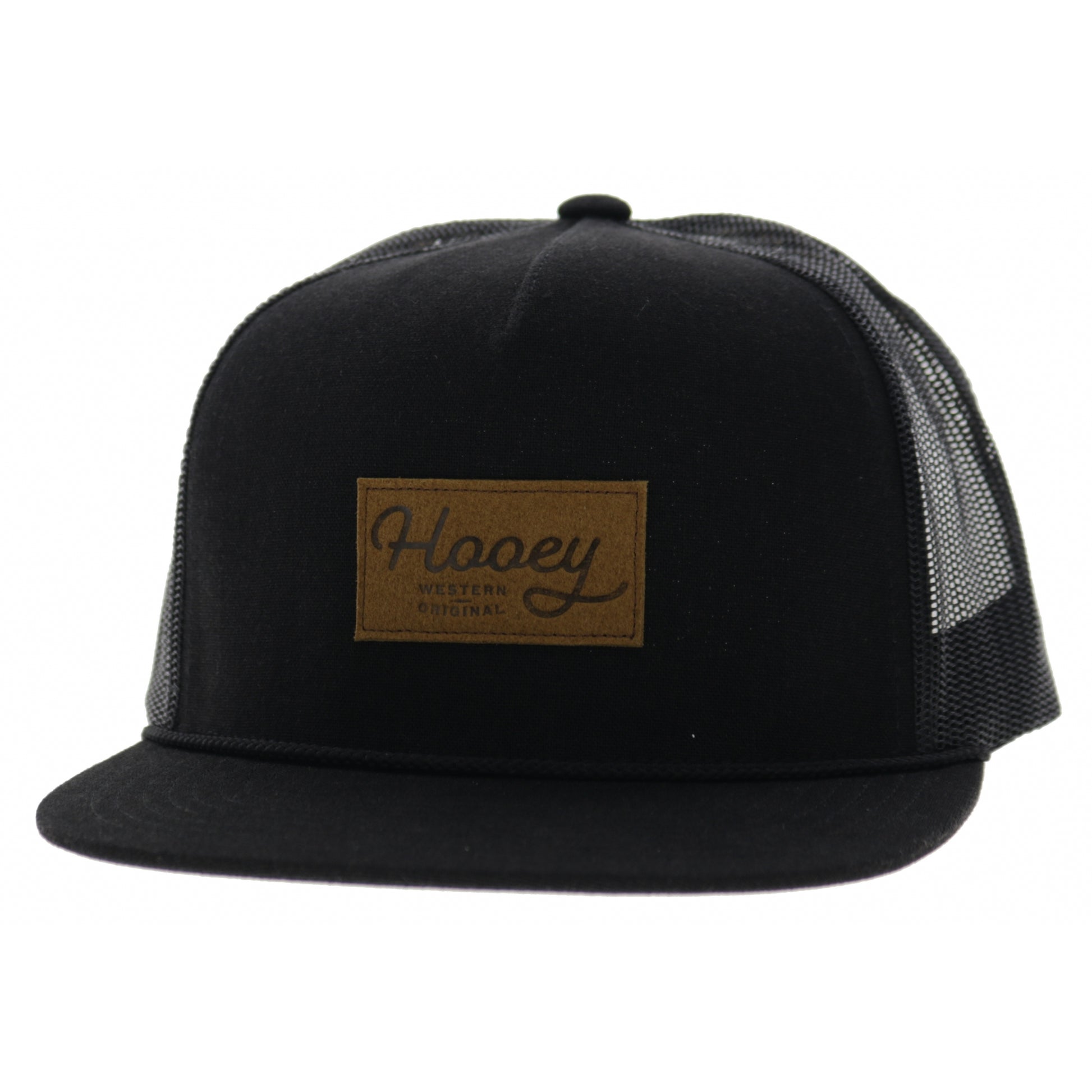 Hooey OG Patch 5-Panel Trucker Hat with Brown Rectangle Patch