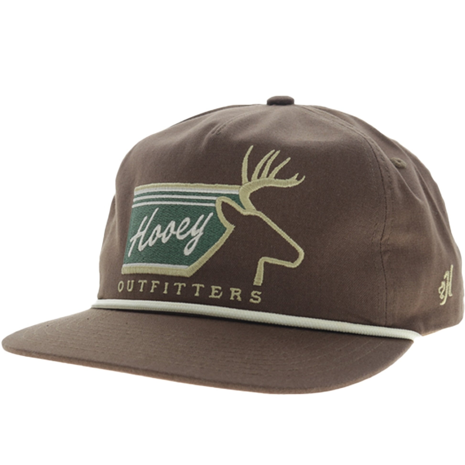 Hooey Carrizo 5-Panel Trucker Hat with Green/Tan Hooey Buck Logo