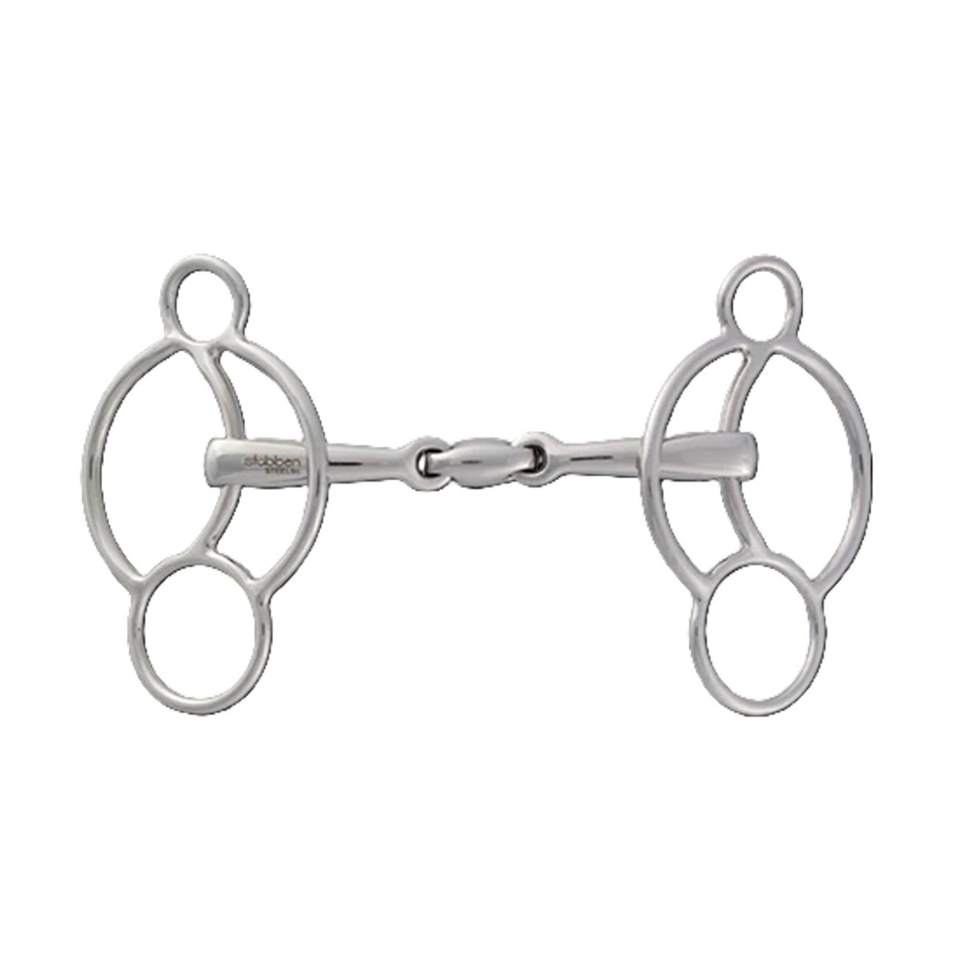 Stubben STEELtec EZ Control 3-Ring Gag Bit