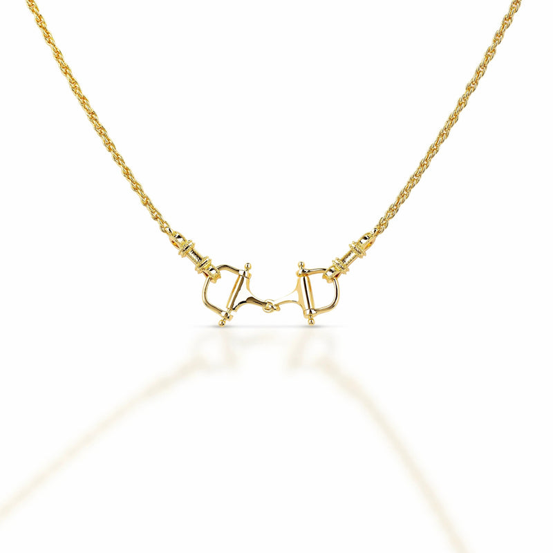 Equestrian Jewelry D-Bit Necklace In Gold