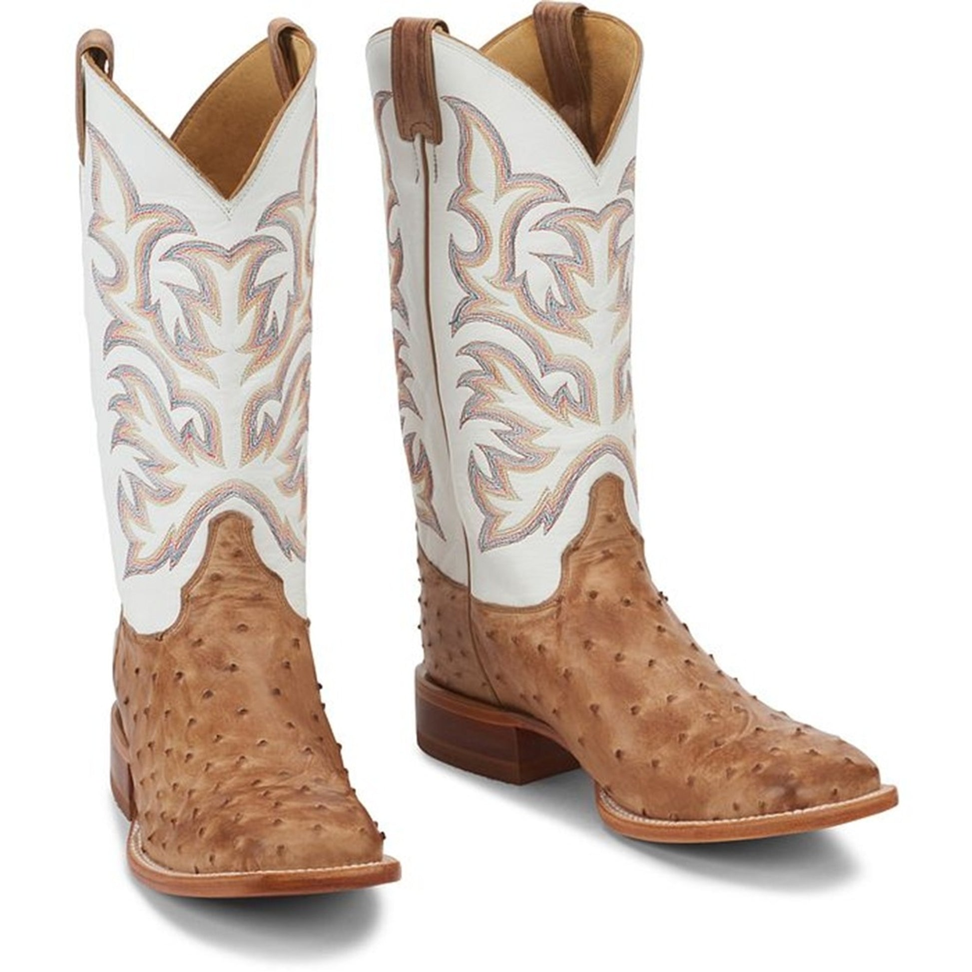 Justin Mens Pascoe 13" Full Quill Ostrich Boots