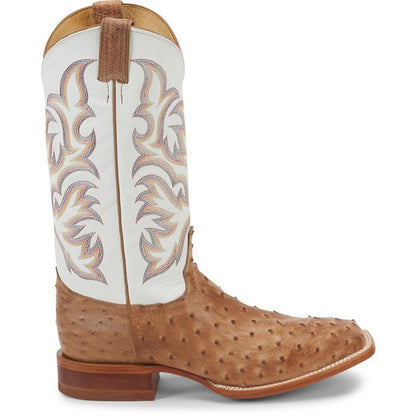 Justin Mens Pascoe 13" Full Quill Ostrich Boots