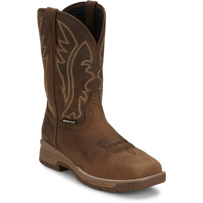 Justin Mens Nitread 11" Waterproof Nano Comp Toe Boots