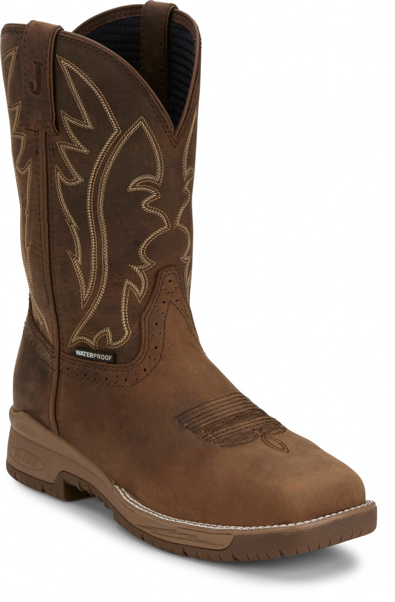 Justin Mens Nitread 11" Waterproof Boots