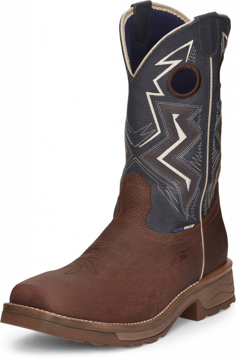 Tony Lama Mens Force 11" Wide Square Composite Toe Waterproof Work Boots