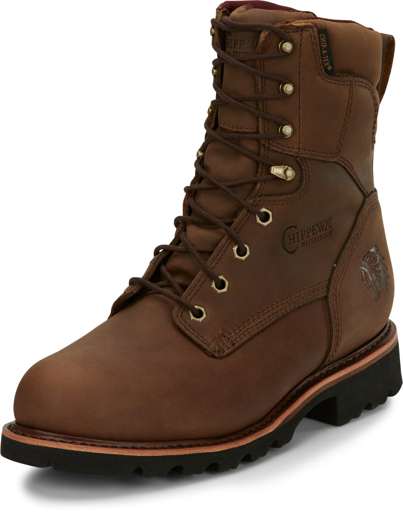 Chippewa Mens Super DNA 8" Waterproof Steel Toe Insulated Boots