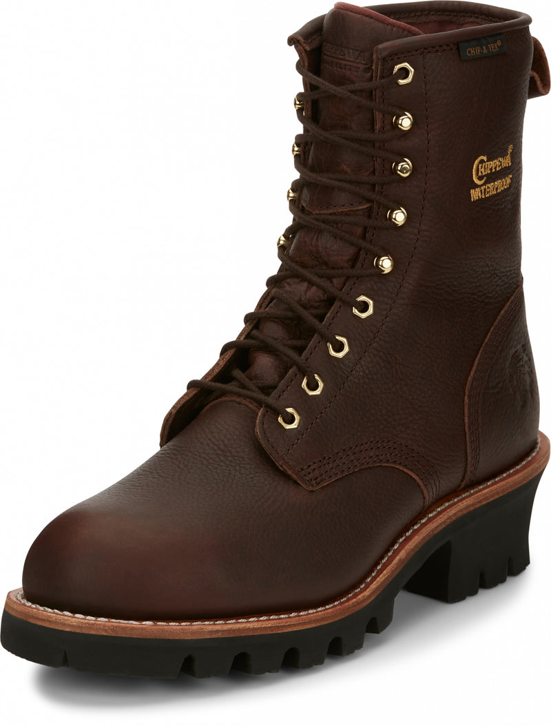 Chippewa Mens Paladin 8" Waterproof Insulated Steel Toe Logger Boots