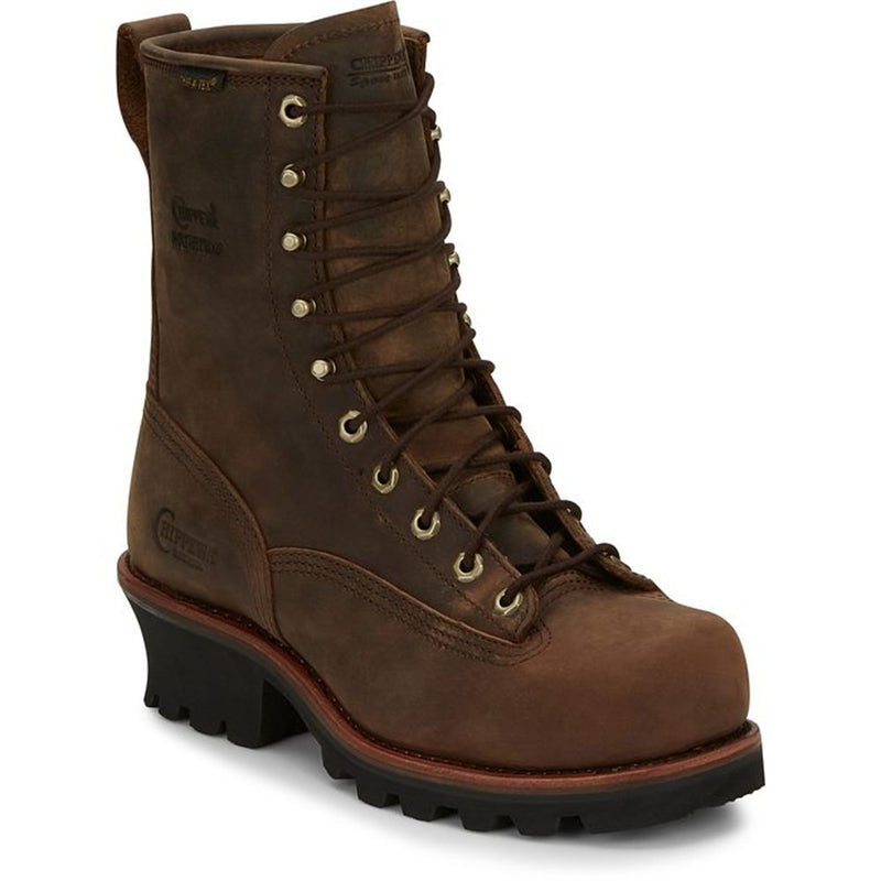 Chippewa Mens Paladin 8" Waterproof Steel Toe Logger Boots