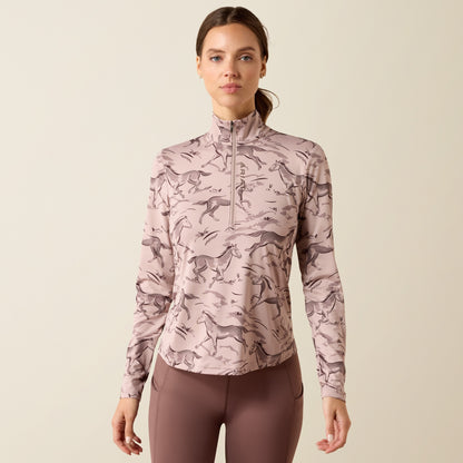 Ariat LunaVeil Ladies 1/2 Zip Baselayer Print
