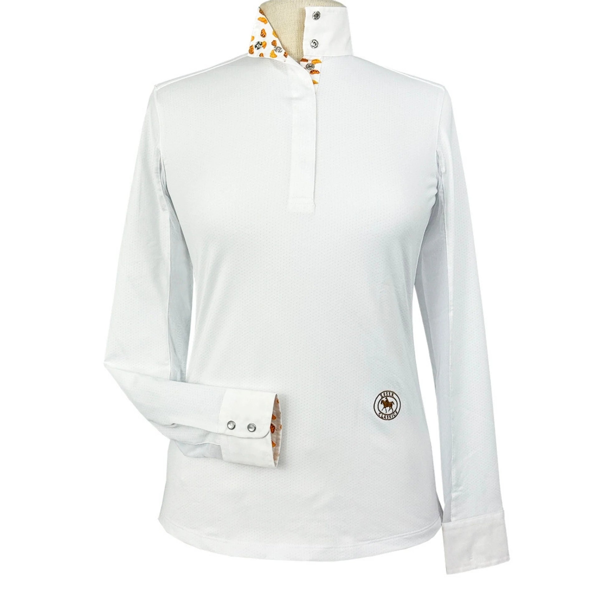 Essex Classics Croissants Ladies Talent Yarn Straight Collar Long Sleeve Show Shirt