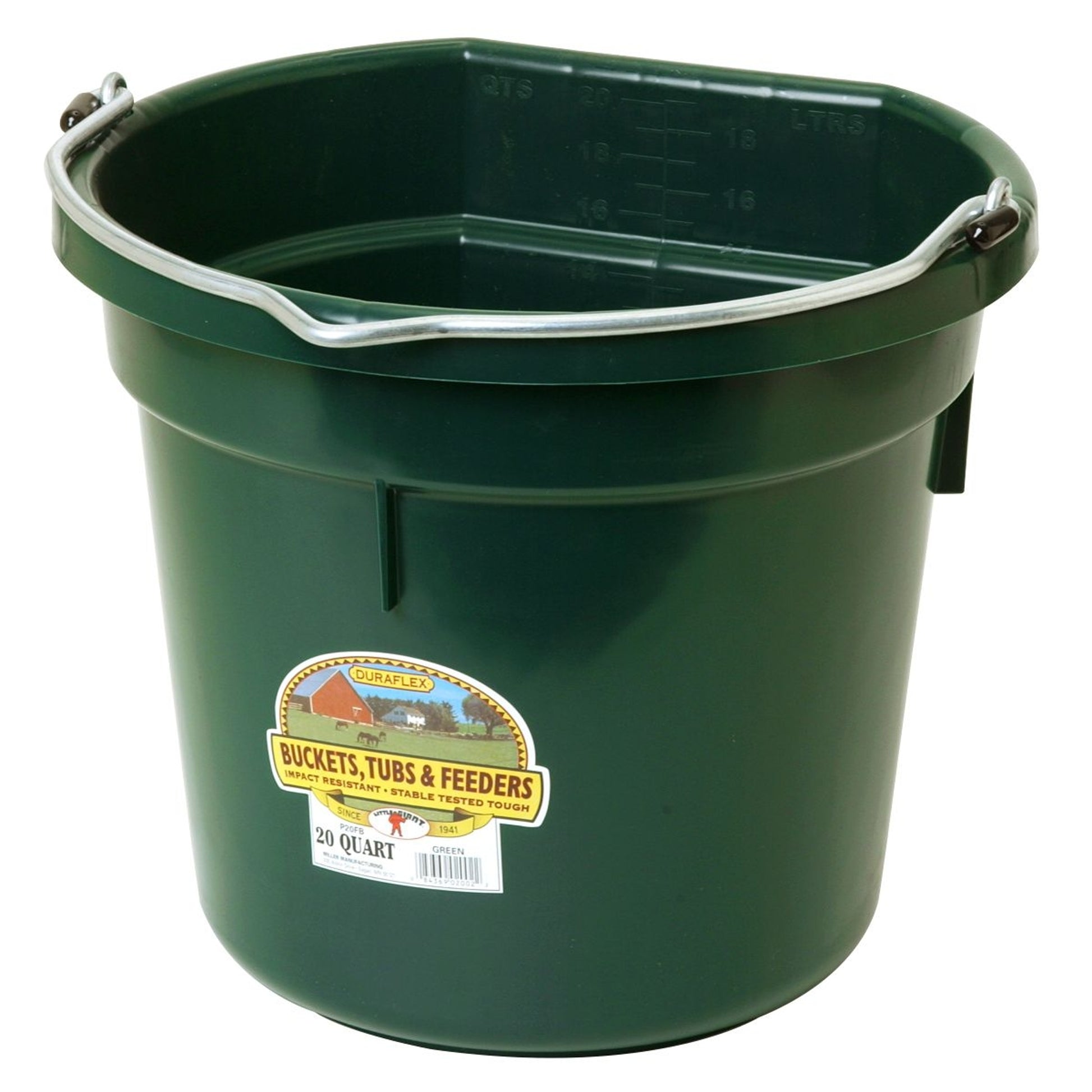 Little Giant DuraFlex Plastic Flat Back Bucket