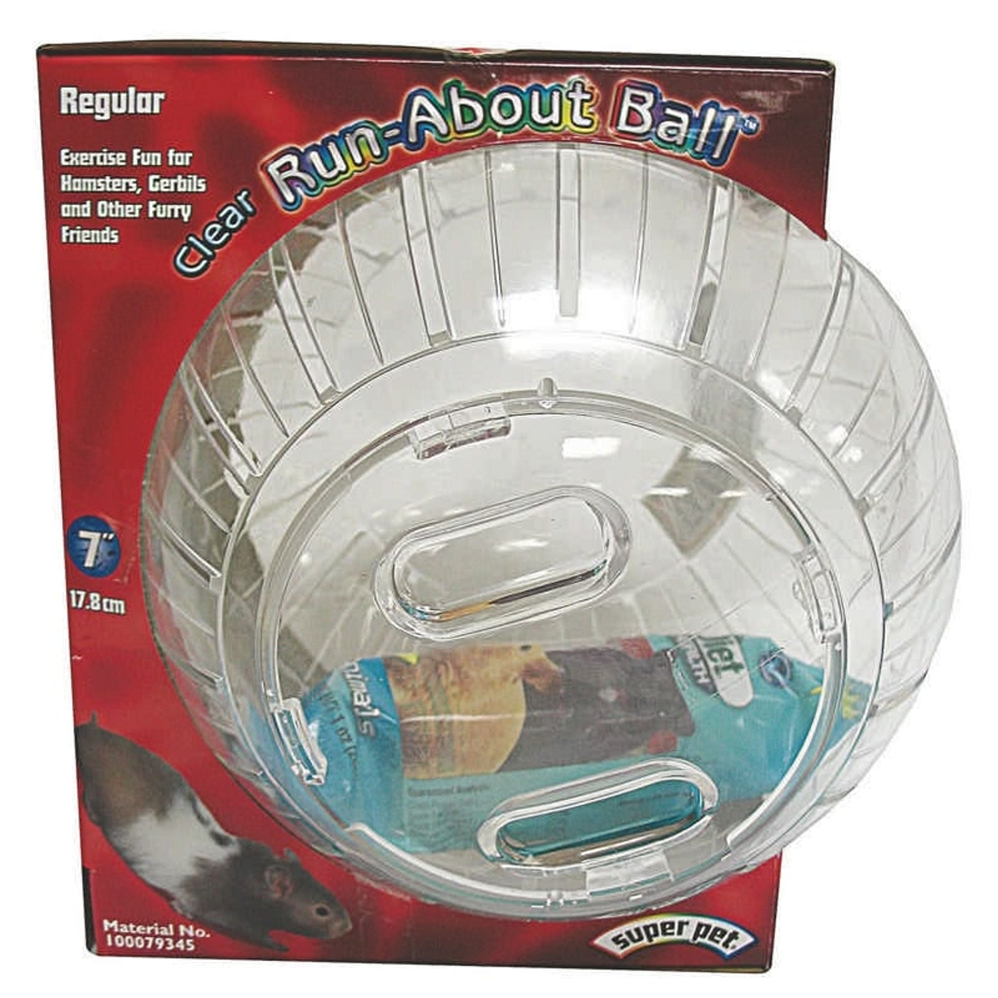 Hamster Run About Ball 12.5 x 8 x 10 Clear