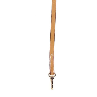 Tory Single Ply Reins - Nickel Snaps 5/8in Bk/Gry