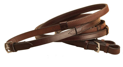 Tory English Reins with Rubber Inside Grip 5/8x54 Brn