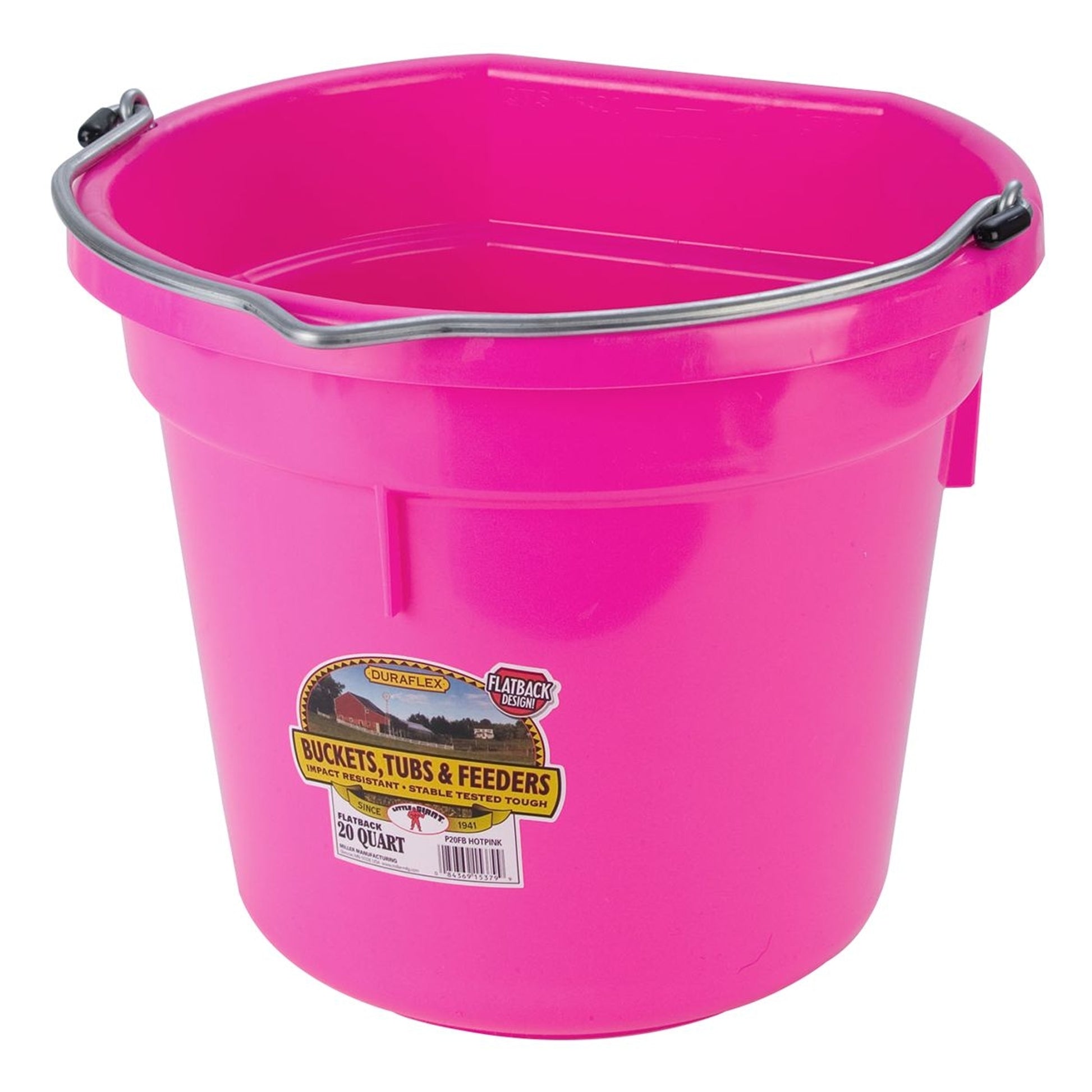Little Giant DuraFlex Plastic Flat Back Bucket