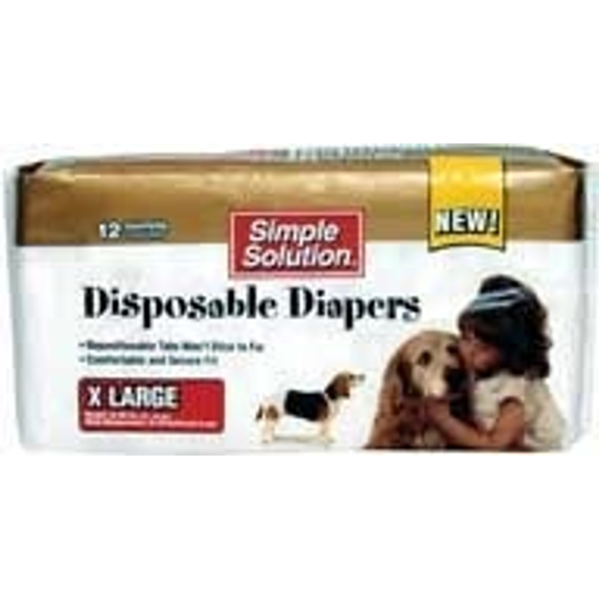 Simple Solution Disposable Dog Diaper 12pk