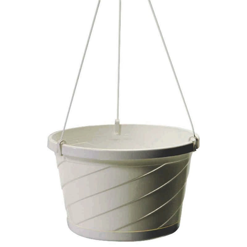 Hanging Basket For Planting 10 Inch White
