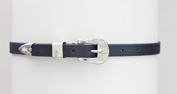 Silver Buckle Spur StrapBk/Wh