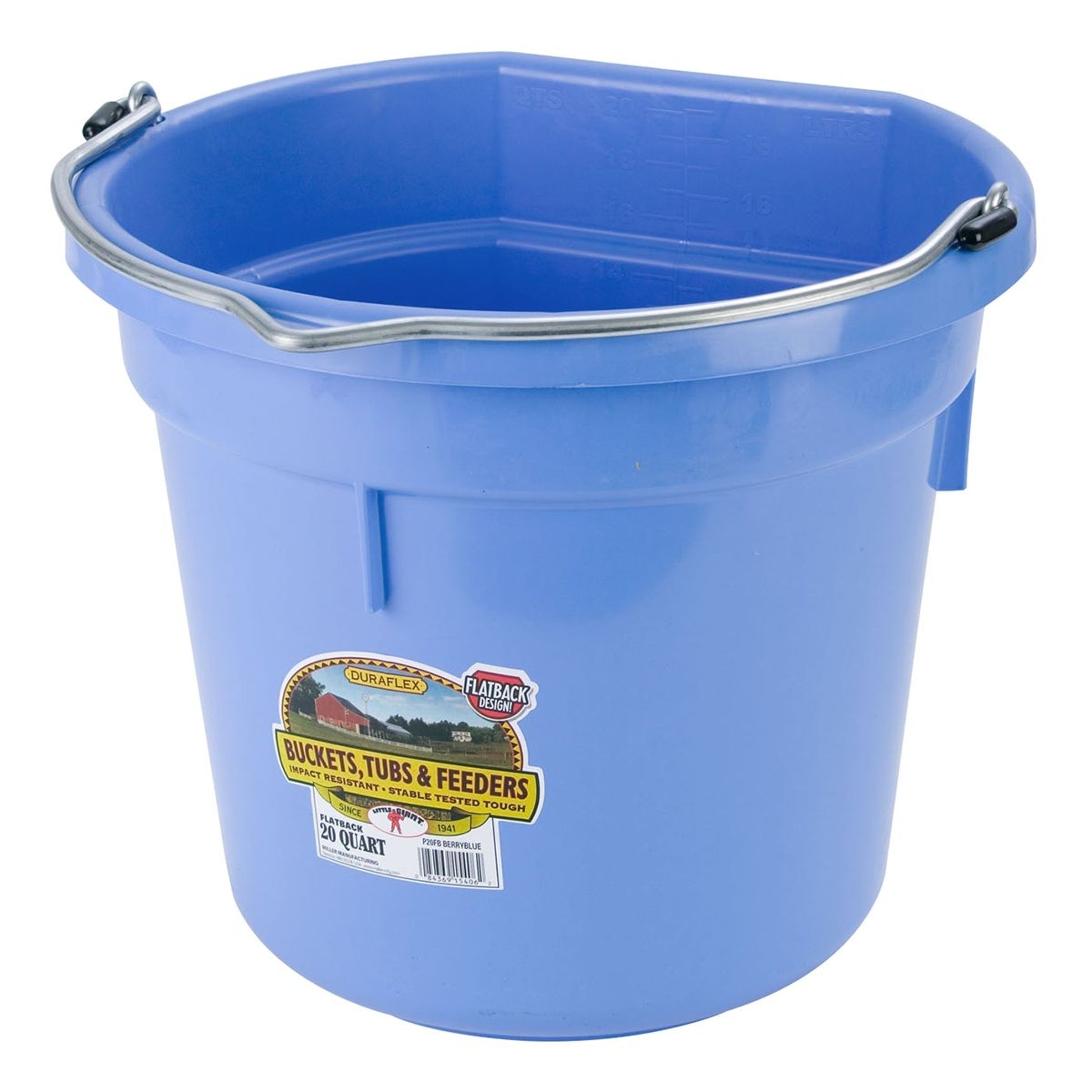 Little Giant DuraFlex Plastic Flat Back Bucket