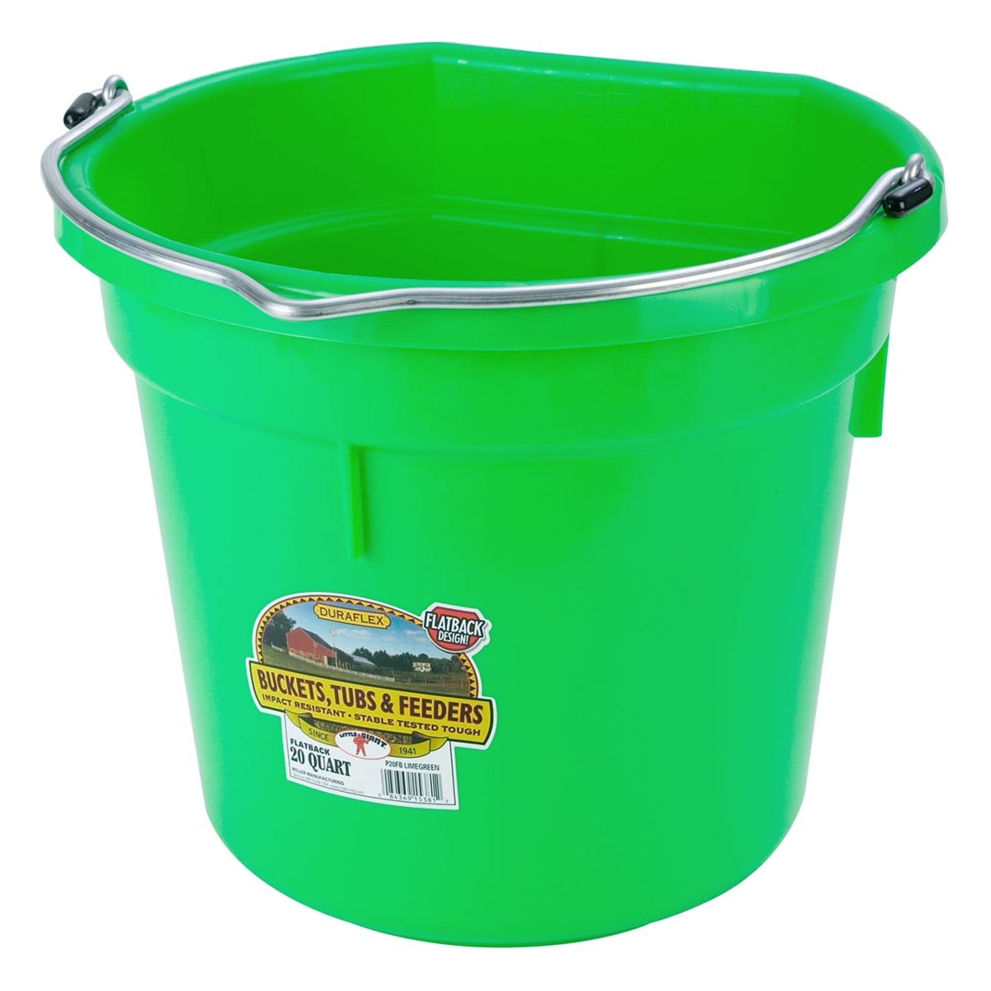 Little Giant DuraFlex Plastic Flat Back Bucket