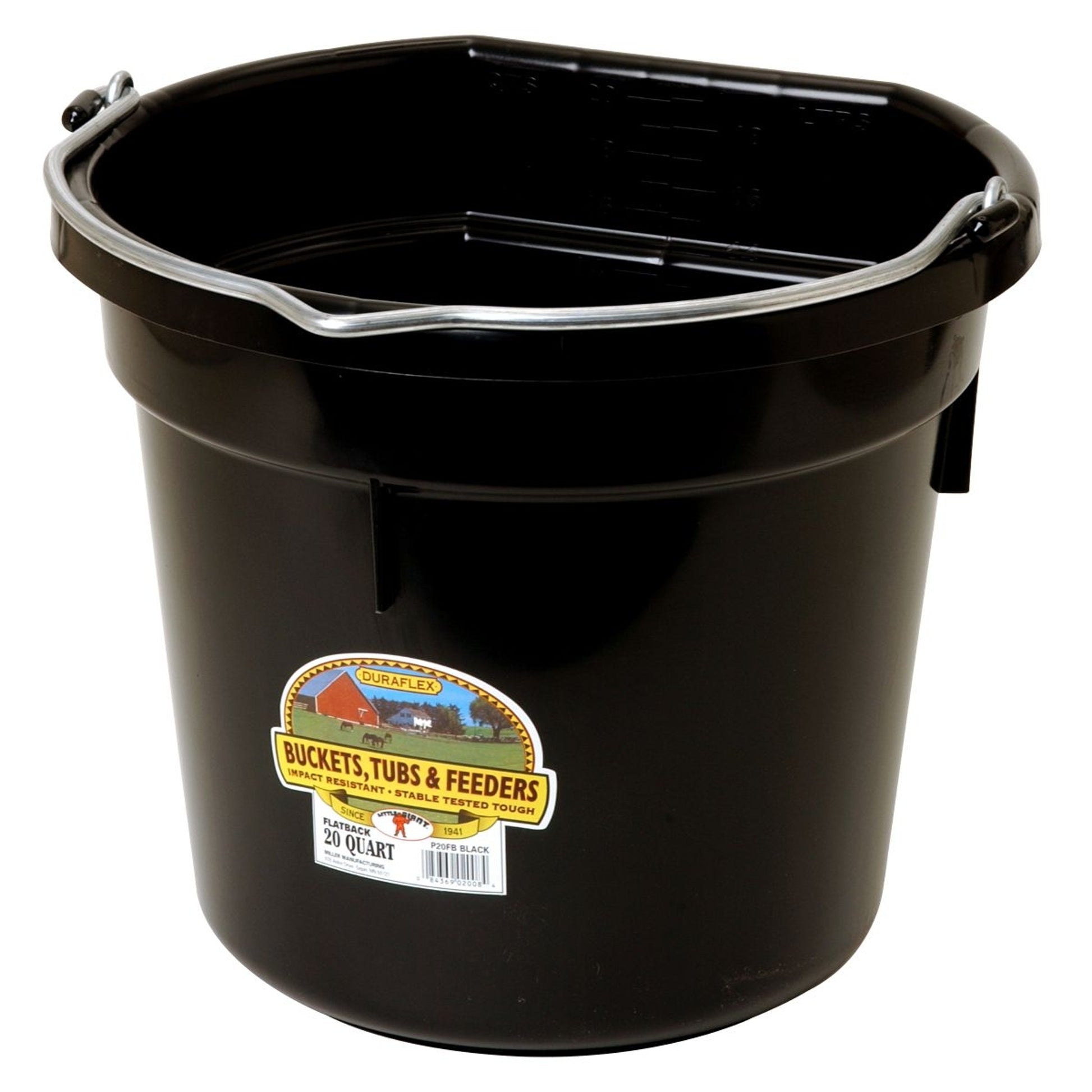 Little Giant DuraFlex Plastic Flat Back Bucket