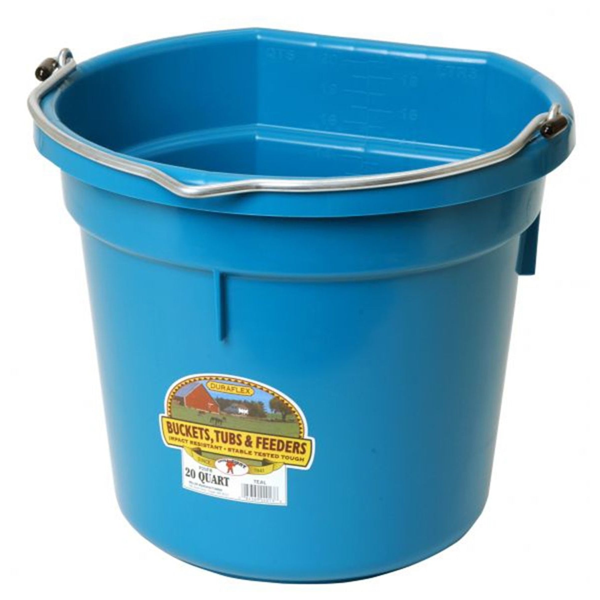 Little Giant DuraFlex Plastic Flat Back Bucket