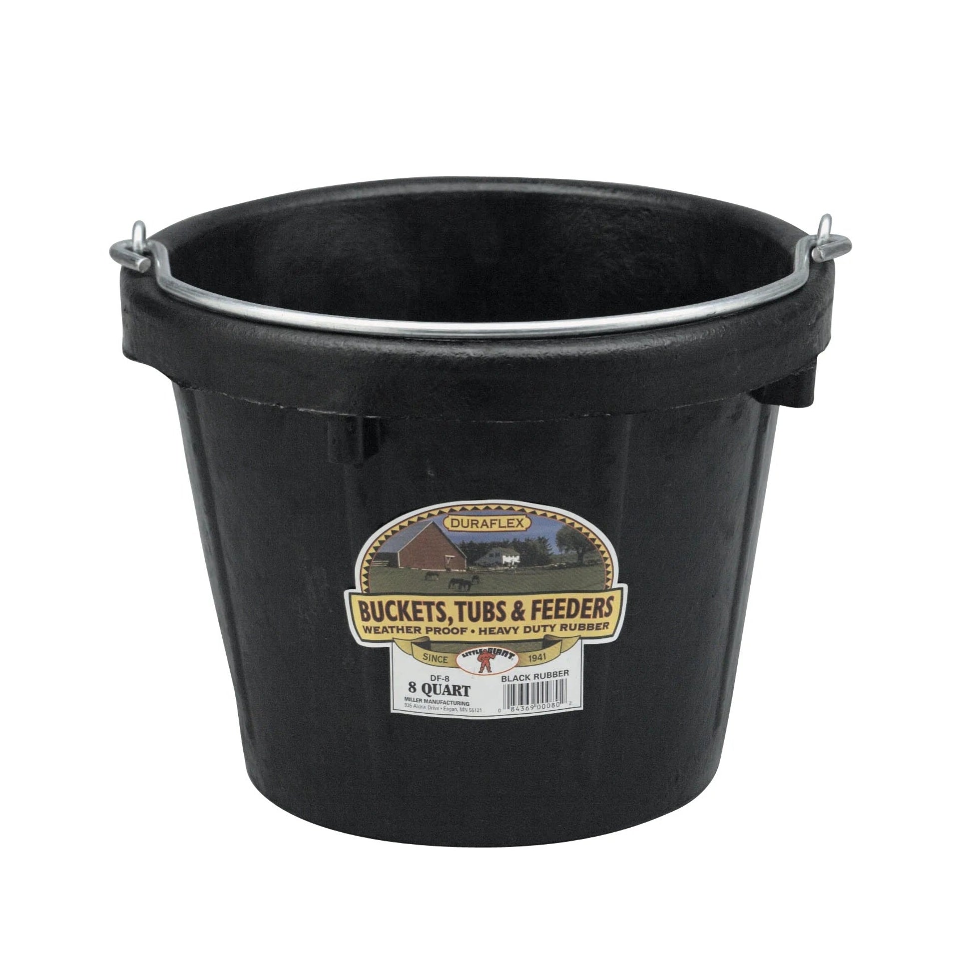 Light Duty Pail Rubber Df 8qt Black
