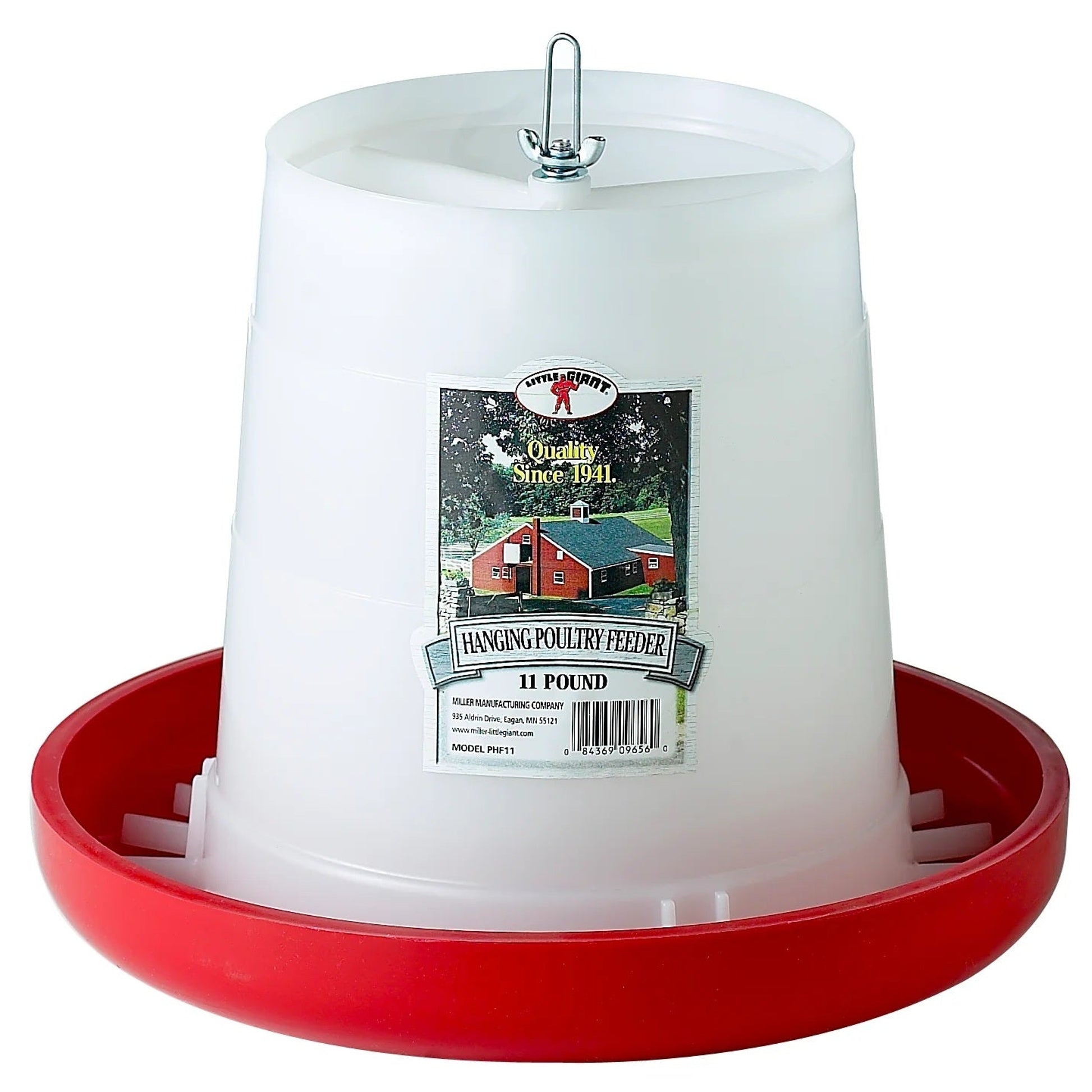 Hanging Poultry Feeder 3lb Red